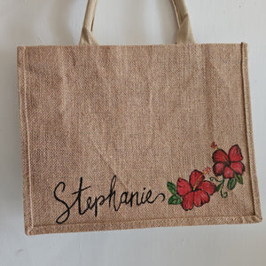 Amapolas tote bag y nombre