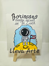 Load image into Gallery viewer, Borincano en la luna  Mini Canvas
